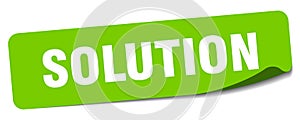 solution sticker. solution label