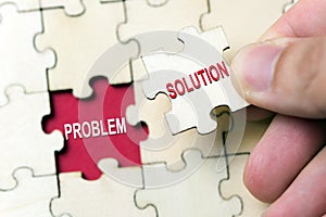 Solution to problem concept photo