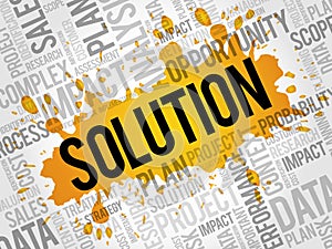 SOLUTION word cloud collage