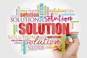 SOLUTION word cloud collage