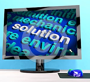 Solution Word On Computer Showing