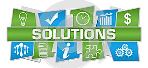 Solutions Blue Green Up Down Symbols