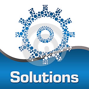 Solutions Dotted Gear Blue Square