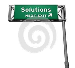 Solutions Freeway Exit Sign