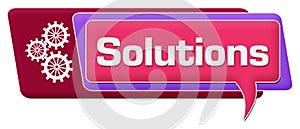 Solutions Pink Purple Comment Symbol Horizontal