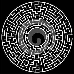 Solvable maze labyrinth vector ilustration