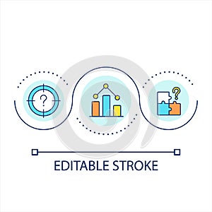 Solve problem loop concept icon