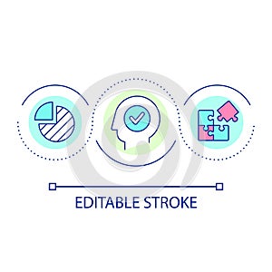 Solve problem loop concept icon