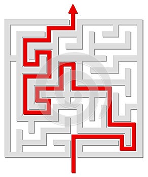 Solved labyrinth photo