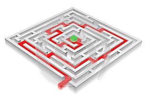 Solved maze