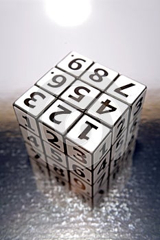 Solved Puzzle Cube photo