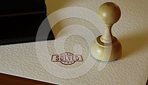 Solved stamp and hand stamping