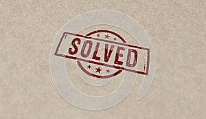 Solved stamp and hand stamping