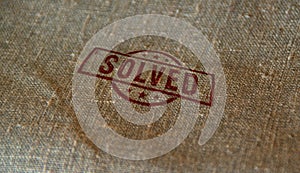 Solved stamp and hand stamping