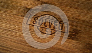 Solved stamp and hand stamping