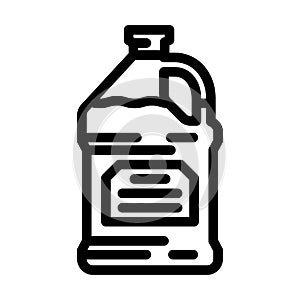 solvent dry cleaning line icon vector illustration