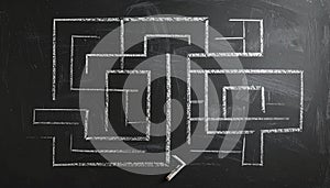 Solving a Complex Maze on a Blackboard