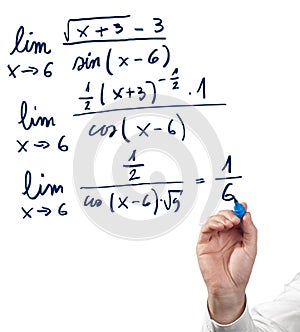 Solving limit equation. photo