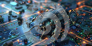 Solving Software Bugs. Debugging involves identifying and fixing errors in programming code concept
