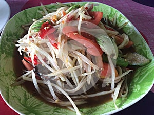 Som Tam food cuisine from Thailand