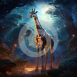 Somali Giraffe  Made With Generative AI illustration