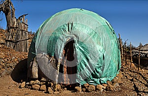 Somali Issa Huts in Djibouti, East Africa