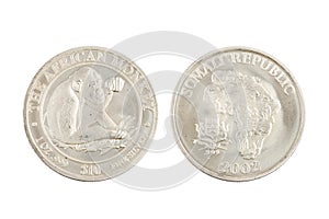 Somali Republic 10 dollar 1 oz silver coin 2002