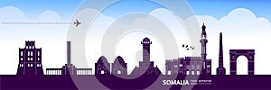 Somalia Blue travel destination vector illustration photo