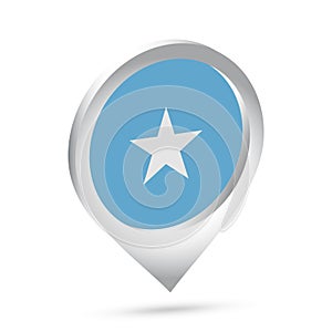 Somalia flag 3d pin icon