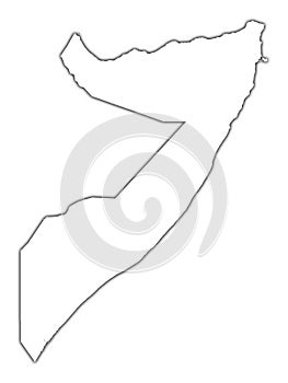 Somalia outline map