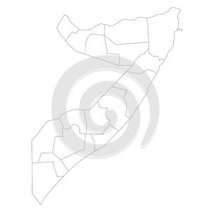 Somalia political map of administrative divisions