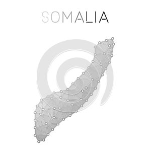 Somalia polygonal vector map.