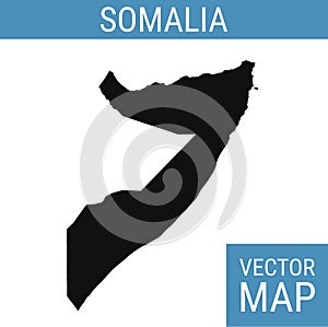 Somalia vector map with title