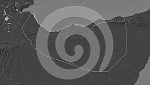 Somaliland outlined. Bilevel