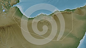 Somaliland outlined. Pale