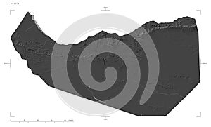 Somaliland shape on white. Bilevel