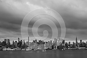 Somber Storm Clouds Over New York City