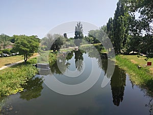 Sombor Great Backa canal summertime 2021 year photo