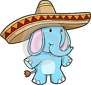 Sombrero Blue Elephant vector