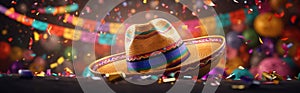 Sombrero Cinco de Mayo Banner