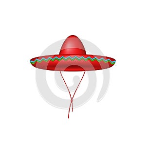 Sombrero hat in red design