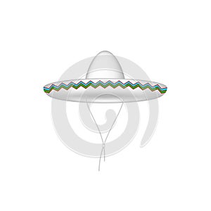 Sombrero hat in white design