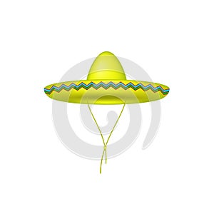 Sombrero hat in yellow design