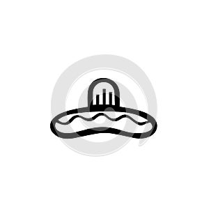 Sombrero / Mexican hat flat vector icon