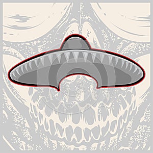 Sombrero - Mexican hat and mustache - vector illustration photo