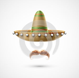Sombrero and mustache