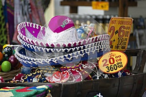 Sombreros for sale in Mexico photo