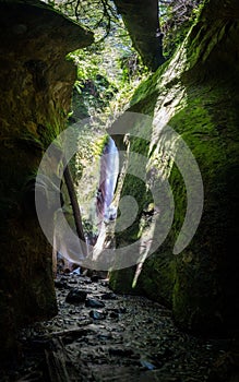 Sombrio Beach Hidden Waterfall in a Cave photo