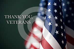 Per ringraziare voi veterani un americano bandiere 