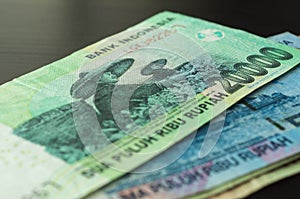 Some banknotes of Indonesian rupiah